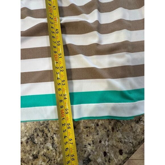 Jessica Howard NEW Size XL Sleeveless Striped Maxi Dress Turquoise, Black, Tan - Picture 15 of 16